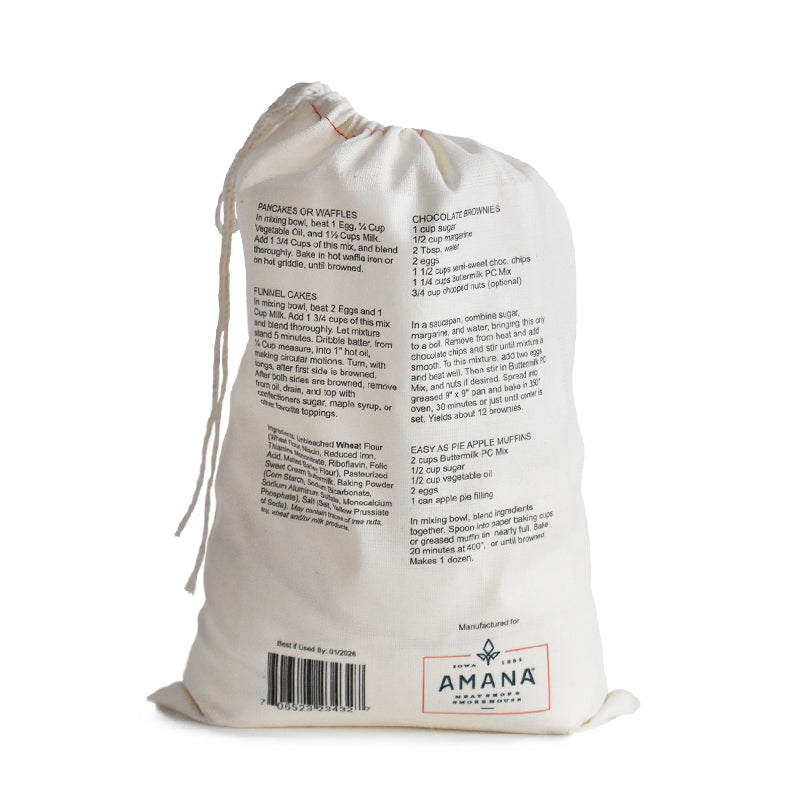 back of package of pancake mix