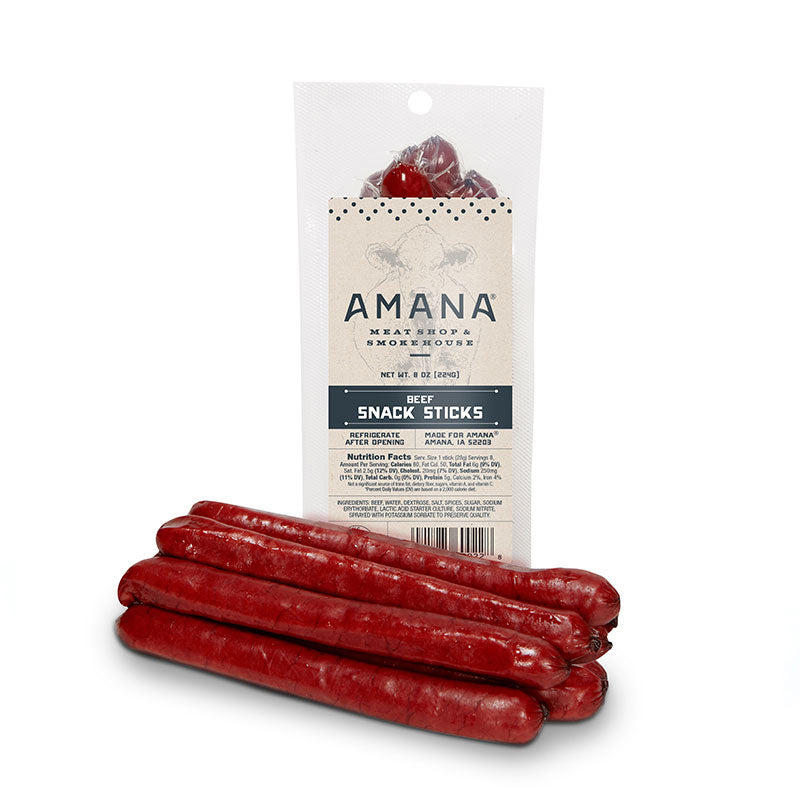 package of amana beef snack sticks