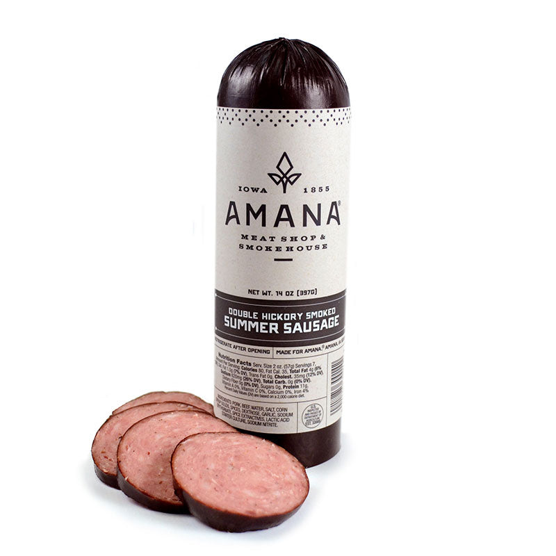 package of double hickory smoked summer sausage