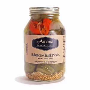 jar of habanero chunk pickles