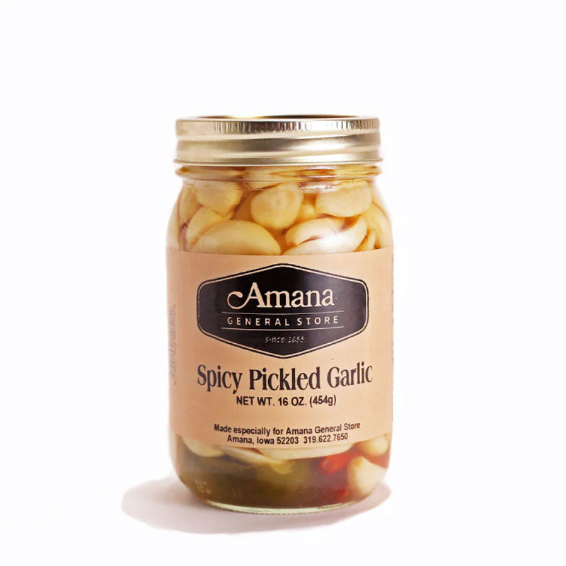 jar of spicy pickled garlic