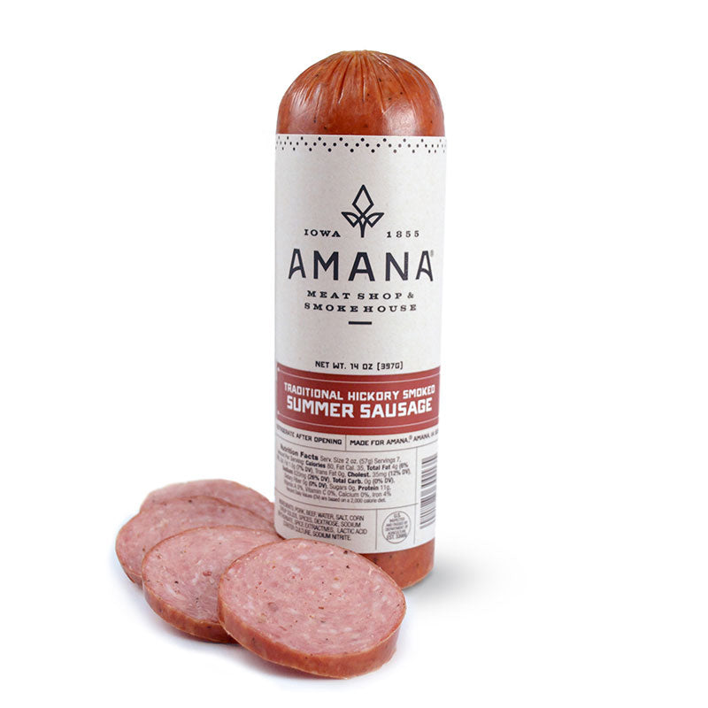 packaged traditional hickory smoked summer sausage